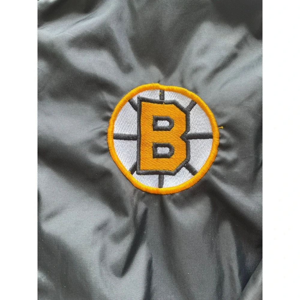 DeLONG Vintage Sportswear Boston Bruins Hockey Jacket Mens Quarter Zip Sz XL